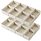LAJIAKE 16er Set Schubladen Organizer für Kleidung, passend für PAX Kleiderschränke 100×58 cm, Schrank Organizer für Kinderkleidung, faltbar, stabil, Beige