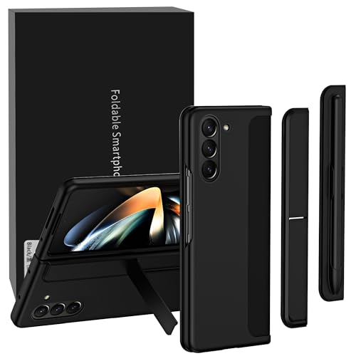 zZjoOoj Funda Compatible con Samsung Galaxy Z Fold 6, Diseño de Módulo Desmontable, Función de Ranura para Lápiz S Peen Disponible S Peen, Módulo de Soporte Invisible, Negro