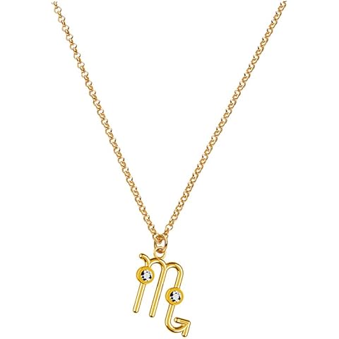 OAK & LUNA - Zodiac Sing Necklace – Moissanite Star Sign Pendant on 18