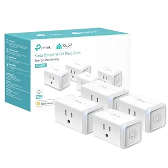 Kasa Smart Plug Mini 15A, Apple HomeKit Supported, Smart Outlet Works with Siri, Alexa & Google Home, UL Certified, App Control, Scheduling, Timer, 2.4G WiFi Only, 4 Count (Pack of 1) (EP25P4), White