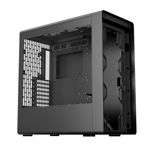 Image of HAVN BF 360 ATX Mid Tower PC Case, Semi-Open SGCC Steel Frame, SimpliCable Cable Management, Detachable Top Bracket, Quiet Operation, Premium Steel Build - Black