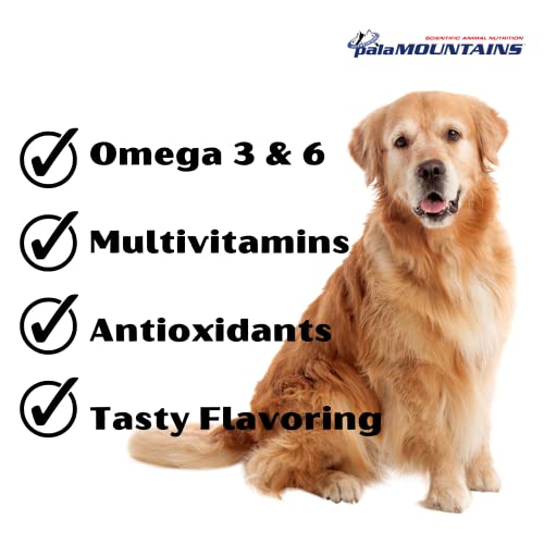 Image of Palamountains My Beau for Dogs - Omega 3 & 6, Essential Vitamins - Enhances Skin, Coat, Immunity, Digestion & Reduces Fur Balls - High Absorption & Palatable Formula 300ml