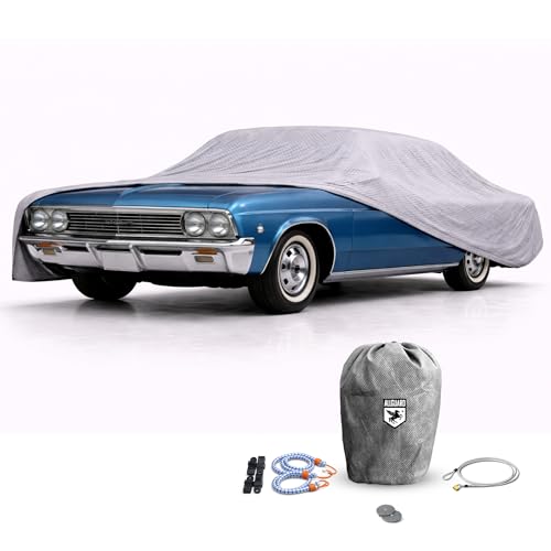 Image of Weatherproof Max Car Cover & Warranty Compatible with Chevrolet 1994-1996 Impala - Outdoor Cover Theft Cable Lock Car Accessories Better Than Waterproof