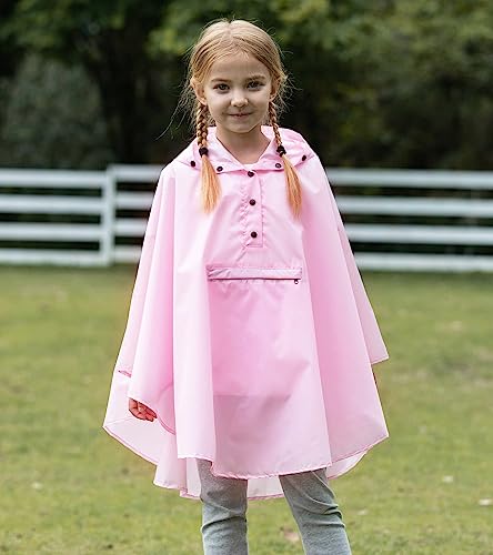 SaphiRose Lightweight Kids Rain Poncho Jacket Waterproof Outwear Rain Coat4