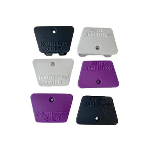 Acmedent 03211201 6Pcs Adult Blocks Mouth Prop Children Bite Block Dental Medium Props Grey/Purple/Black Non-Latex Stainless Steel Inner Silicone 134℃ 3Colors cover
