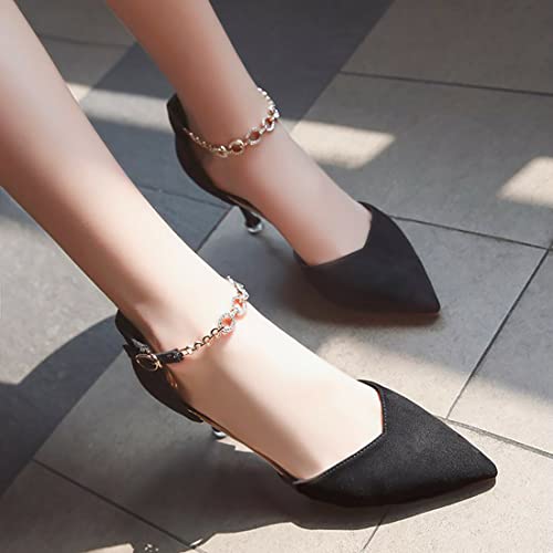 Gift girl 1 Pair PU Leather Ankle Straps for High Heels Pumps Sandals Rhinestones Shoe Straps Anti Slip Ankle Belt Band 6