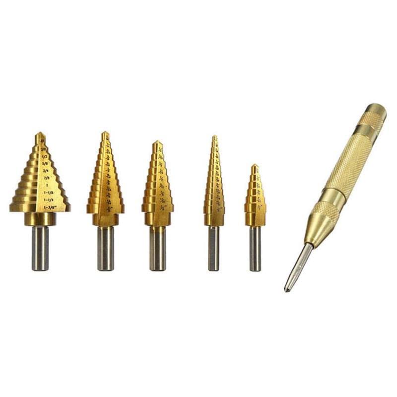 HSS Titanium Step Drill Bits with Automotive Center Punch - Image 4