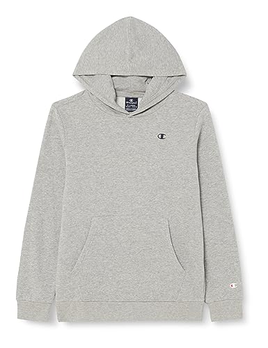 Champion Jungen Legacy Champion Basics B - Ultralight Powerblend Fleece Hooded Sweatshirt, Grigio Melange Chiaro,
