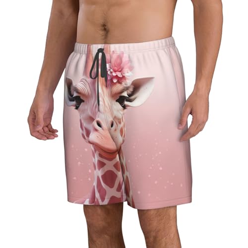 Men's Swim Trunks Quick Dry Board Shorts Mens Bathing Suit Swimsuits Giraffe Beach Shorts with Pockets3
