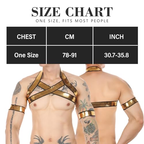 Image of Mens Harness Belt Nylon Elastic Body Shoulder Strap Sexy Halter Club Wear Cosplay Costume