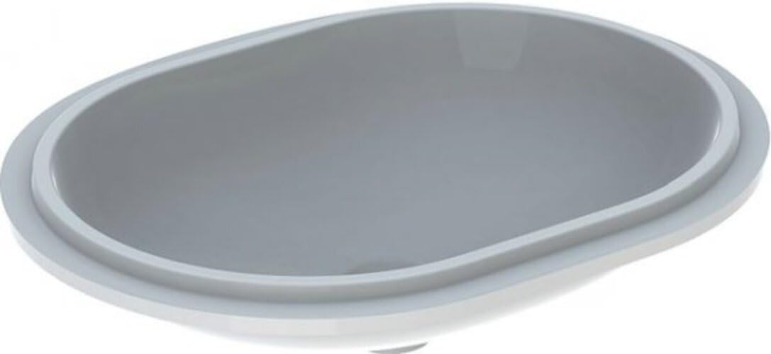 Geberit VariForm lavabo bajo encimera elíptico, 550x400mm, sin agujero para grifo, sin rebosadero, 500.759.01.2, Color: blanco