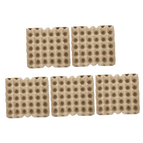 HOLIDYOYO 5pièces Lot De Boîtes à Œufs Vides Carton De Pâte à Papier Unités Étui De Protection Réutilisable
