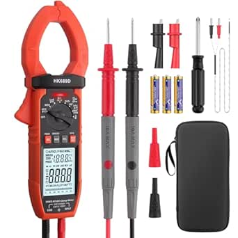 Proster Clamp Meter 1000A True RMS AC/DC Current Amp Meters, VFC, LOZ Mode, 6000 Counts, Inrush Current,Measures Current Voltage Temperature Capacitance Resistance Diodes Continuity Duty-Cycle