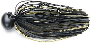 Keitech Tungsten Model II Football Jig - Green Pumpkin Black, 1/4 oz