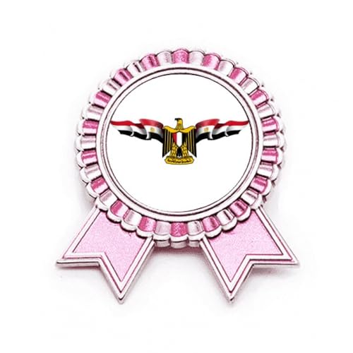 Broche drapeau Égypte rose en métal M idéal pour célébrations culturelles