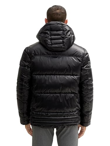 TOM TAILOR Herren Puffer Winterjacke mit Abnehmbarer Kapuze, 36459 - Shiny Black, XXL – Ansicht 2