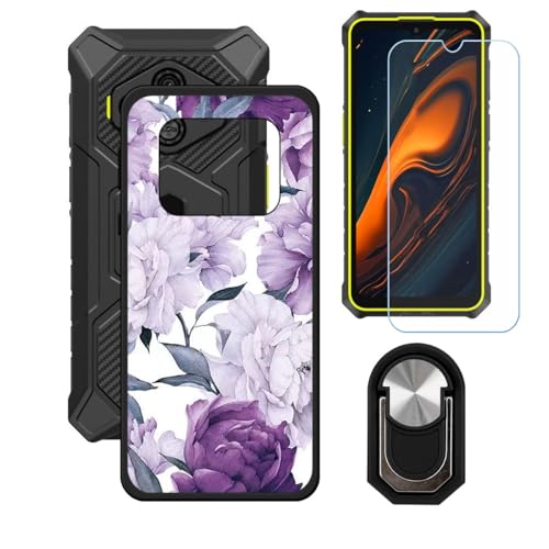 BMPNLSZ �K�p Ulefone RugKing 3 Pro�p+HD�����K���X�ɓK�����ėpTPU�P�[�X�A�V���J�Q���P�[�X�o���p�[�ی�o�b�N�P�[�X-�ɓK����9�d�x�X�N���C�u�h�~�X�N���[���v���e�N�^(6,56") + ���O���\�Ŕėp�I��360�x��]�\