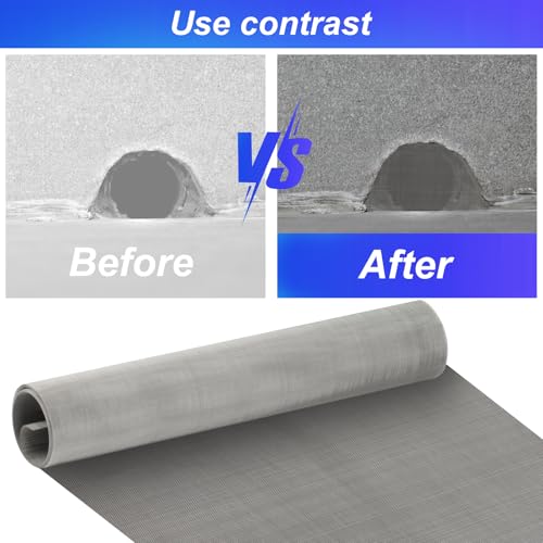 Drahtgitter Feinmaschig, 30 x 200 cm Drahtgeflecht feinmaschig, Edelstahlgitter Metallgitter, Filter Screen Sheets Fenstergitter Drahtgitter Netz für Insektenschutz Türen Verhindert Mäuse