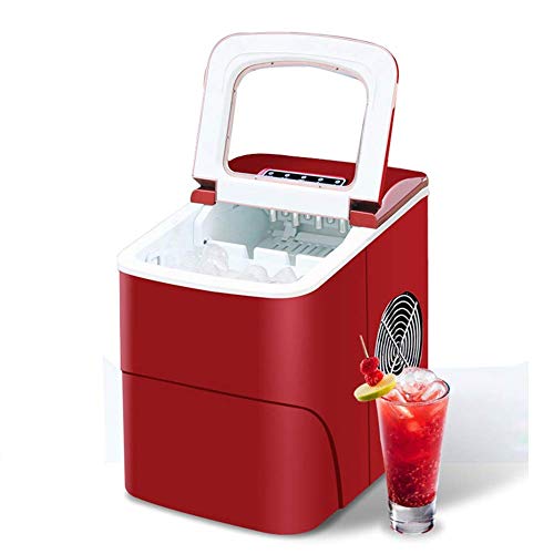 Máquina automática de hielo 15kg en 24h 220v roja miniatura 1
