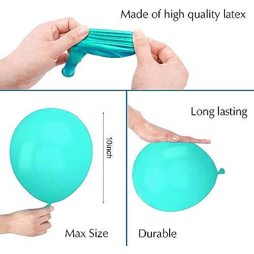 Image of Party Propz Vinyl Mermaid Theme Birthday Decorations - Set of 52Pcs Balloon Decoration Kit With Backdrop, Happy Birthday Items, Multicolor