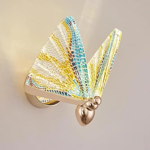 Image of Butterfly Acrylic Wall Light Bedroom Bedside Led Wall Lamp Creative Parlor Background Wall Decoration Wall Sconce Lighting.