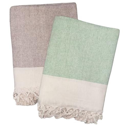 Image of Single Bed Sheet Cotton | for Single Bed, 60 x 90 inch, Pure Cotton, Breathable Fabric, Pack of 2 Pink & Yellow (2, FN-Brown-Green)