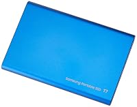 Samsung Portable SSD T7, SSD 1 TB, USB 3.2 Gen.2, 1.050 MB/s Lesen, 1.000 MB/s Schreiben, Externe SSD-Festplatte für iPhone 15 und neuer, Mac, PC, Smartphone und Spielkonsole, Blau, MU-PC1T0H/WW – Ansicht 4