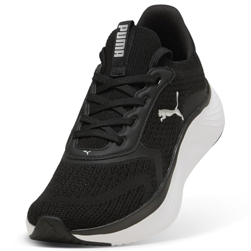 PUMA Women's Softride Mayve 2 Shoes, Black- White- Silver AH26, 8 WNS - image 7