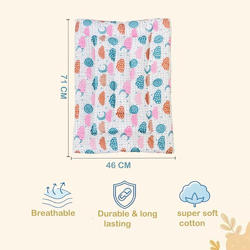 Image of Infantbond New Born Baby Cotton Baby Bed | Godari | Toddlers Bed | Baby Bedding |Baby Mattress | Cradle Bed | Multi-Color | Pack of 5 (0-8 Months)(SPRIAL)(Colour May Vary)