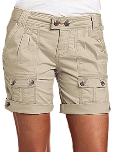 Flamingals-Womens-Cargo-Shorts-Trendy-Low-Waist-Summer-Hiking-Shorts-with-Flat-Pocket