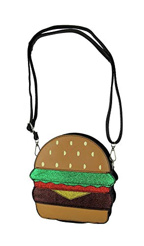 Things2Die4 Glamour Grub Sparkly Hamburger - Bolso bandolera (tamaño pequeño) Cover