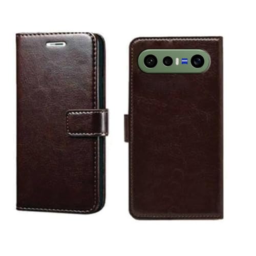 Image of amazon basics Vivo X300FE 5G Flip Cover | Card Pockets Wallet & Stand | Flip Cover for Vivo X300FE 5G (Coffee)