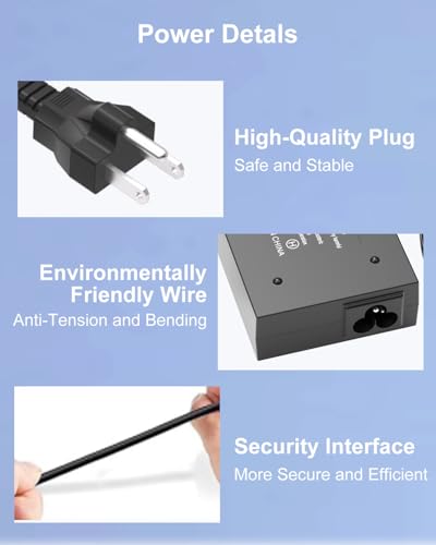 Image of 120W Charger Compatible with HP 710415-001 L41856-001 G5 5TW10UT 5TW10AA 5TW10UT#ABA Universal Dock G2 5TW13AA Envy 15 17 Series Omen 15-5000 5100 5200 USB-C Power Supply Adapter Cord