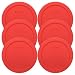 Pyrex 7201-PC 4 Cup Red Round Plastic Food Storage Lid - 6 Pack