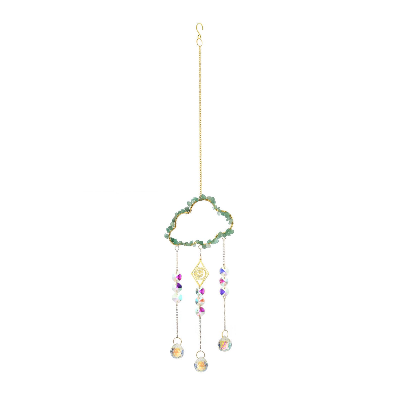 HZBB Natural Crystal Wind Bells Wind Chimes Sun Catcher Perfect Art Ornament Window Garden Hangings Ornaments Pendant for Relaxation