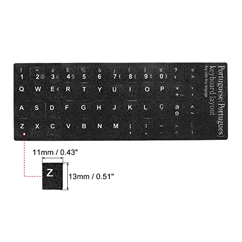 Patikil PTA220521TT0017 Portuguese Keyboard Layout Stickers thumb #1