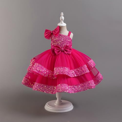 IBTOM CASTLE Girls Birthday Dress Sequin Tiered Tulle Tutu Party Flower Girl Wedding Toddler Pageant Formal Prom Gown3