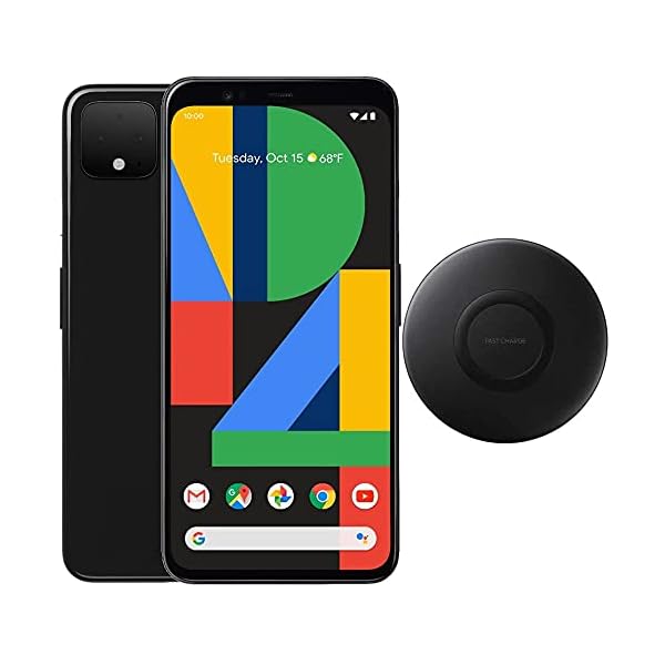 Google-Pixel-4-128GB-6GB-57-IP68-Water-Resistant-Snapdragon-855-GSMCDMA-Factory-Unlocked-ATTT-MobileVerizonStraight-Talk-wFast-Qi-Wireless-Pad-Just-Black Google Pixel 4 (128GB, 6GB) 5.7", IP68 Water Resistant, Snapdragon 855, GSM/CDMA Factory Unlocked (AT&T/T-Mobile/Verizon/Straight Talk) w/Fast Qi Wireless Pad (Just Black)