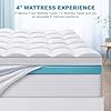 MASVIS Queen Size Dual Layer 4 Inch Memory Foam Mattress Topper, 2 Inch Gel Memory Foam and 2 Inch Cooling Pillow Top Mattress Pad Cover for Back Pain, Medium Support #5