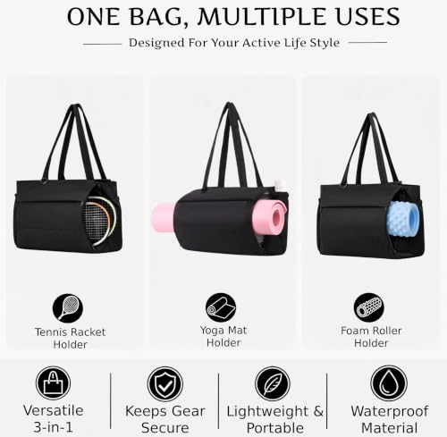 Bolso tipo tote acolchado para mujer para gimnasio miniatura 3