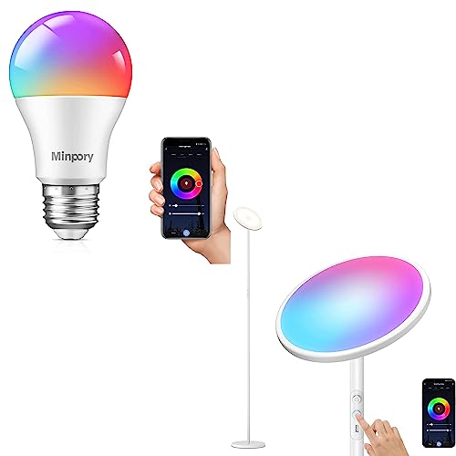 Minpory Smart Light Bulb 1Pack + Smart Floor Lamp #TOP2