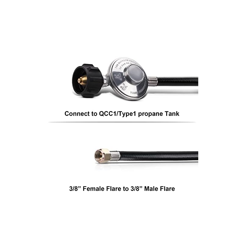 Shirbly Regulator Propane Hose, QCC1 / Type1 Connection Propane Gas