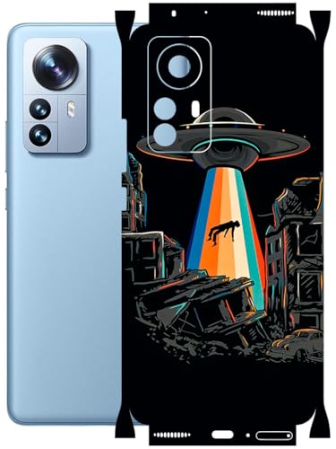 Image of AtOdds - Full Body Back Screen Guard Protector Film - Lamination Wrap Skin Sticker Compatible with XIAOMI Mi 12 PRO | Scratchproof Matte Finish (Alien Invade)