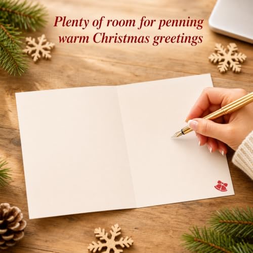 Haveself Christmas Card Santa & Rudolph Reindeer Holiday Card 5 * 7 Inch - image 4