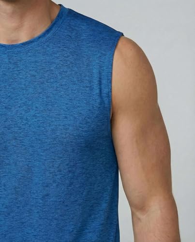 Image of Real Essentials 3 & 5 Pack: Men's Dry-Fit Active Athletic Tech Tank Top - Regular and Big & Tall Sizes (S-5XLT)