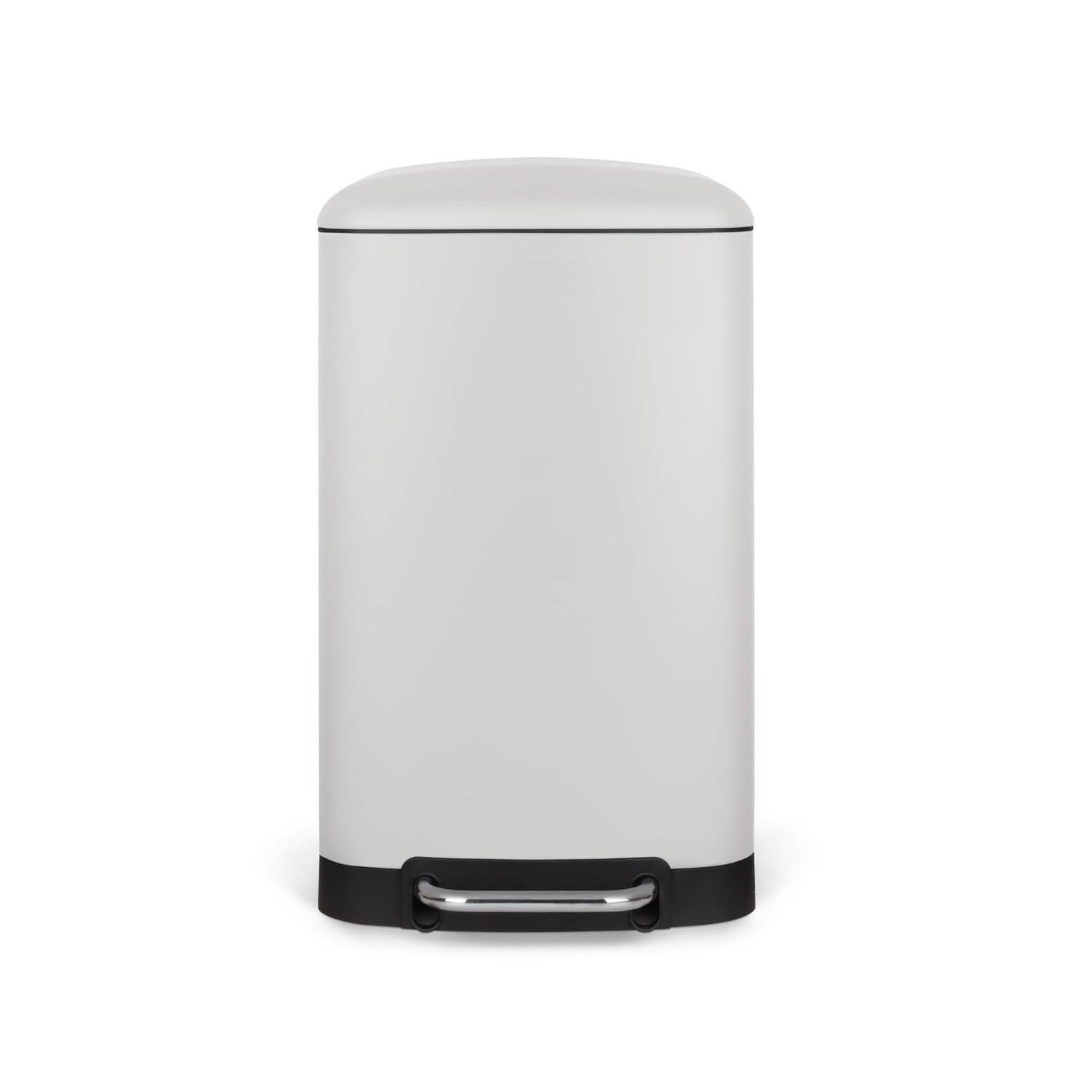 Avilia Pattumiera Cucina Pedale 30L Metallo Bianco - Portarifiuti Bagno Design Moderno