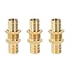 Messing Schlauchanschluss Adapter, 3 Stück 19mm Schlauchtülle Schottverschraubung Kupplung, Messing Fitting Anschluss für Wasser, Luft, Kraftstoff, Verbindung