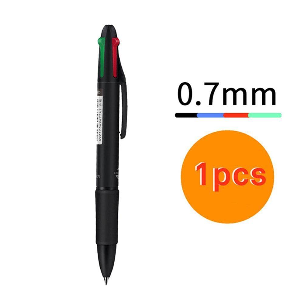 1Pcs Ballpoint Pen Student Stationery Pressed Ballpoint Pen 4 Color Reusable Plastic Ball Pen School Student Office Push — view 3