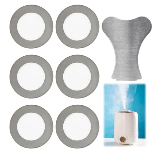 6 Pcs Transducer Discs for Optimyst Spares Glass Disc Transducer Disc Spares with Removel Tool Spare Parts Replacement Transducer Disks Compatible with Dimplex Optimyst Electric Wall Heater Fire