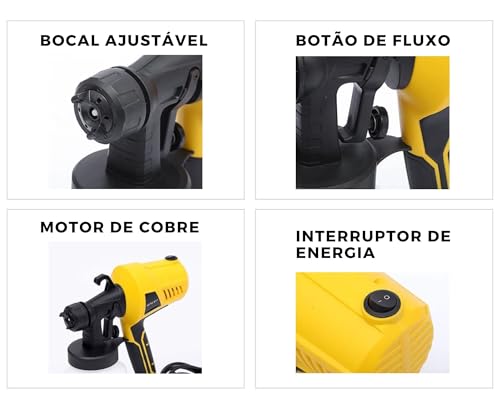 Pistola Pulverizadora Automática Elétrica, 500W (220, Volts)